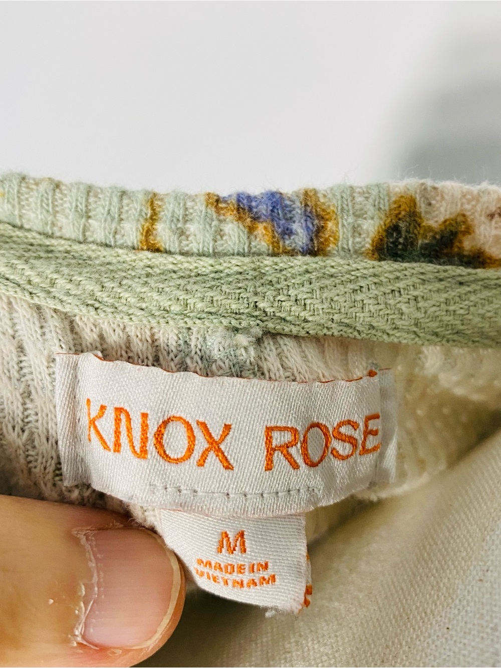 KNOX ROSE Floral Thermal Waffle Knit Top - Picture 5 of 6